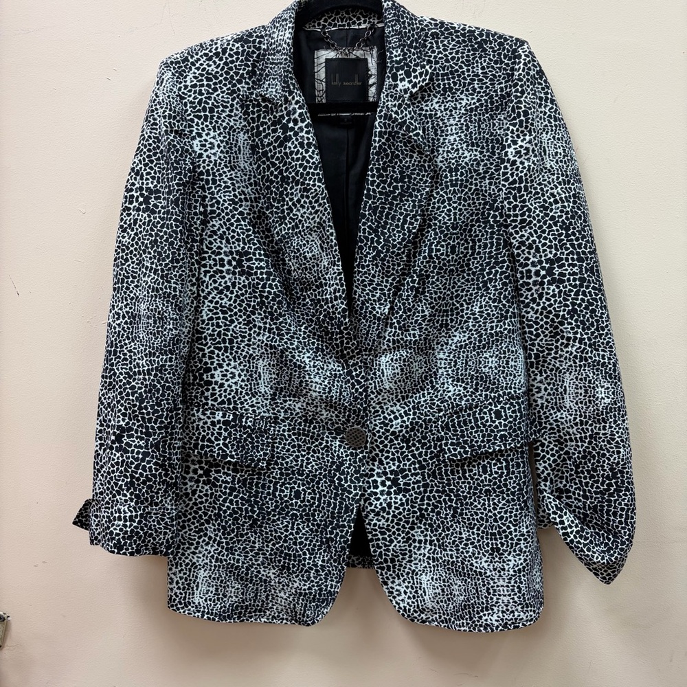Kelly Wearstler Black and White Textured Blazer